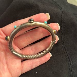 David Yurman multi stone sterling silver bracelet